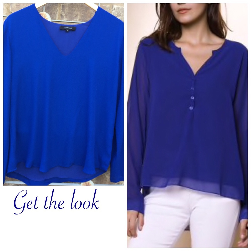 Olivaceous Vibrant Blue Top Size L